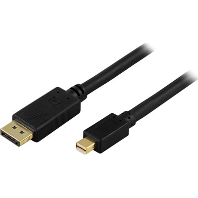 Deltaco DisplayPort - Mini DisplayPort kaapeli, 2m, musta